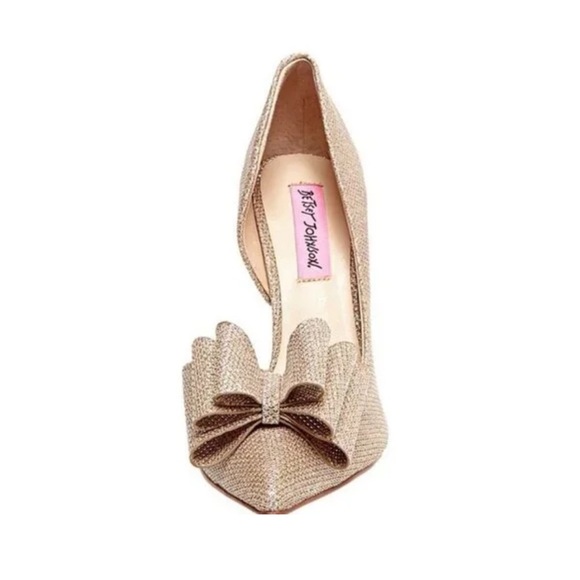 NWOB Betsey Johnson Prince D'Orsay Bow Pumps - Picture 3 of 12
